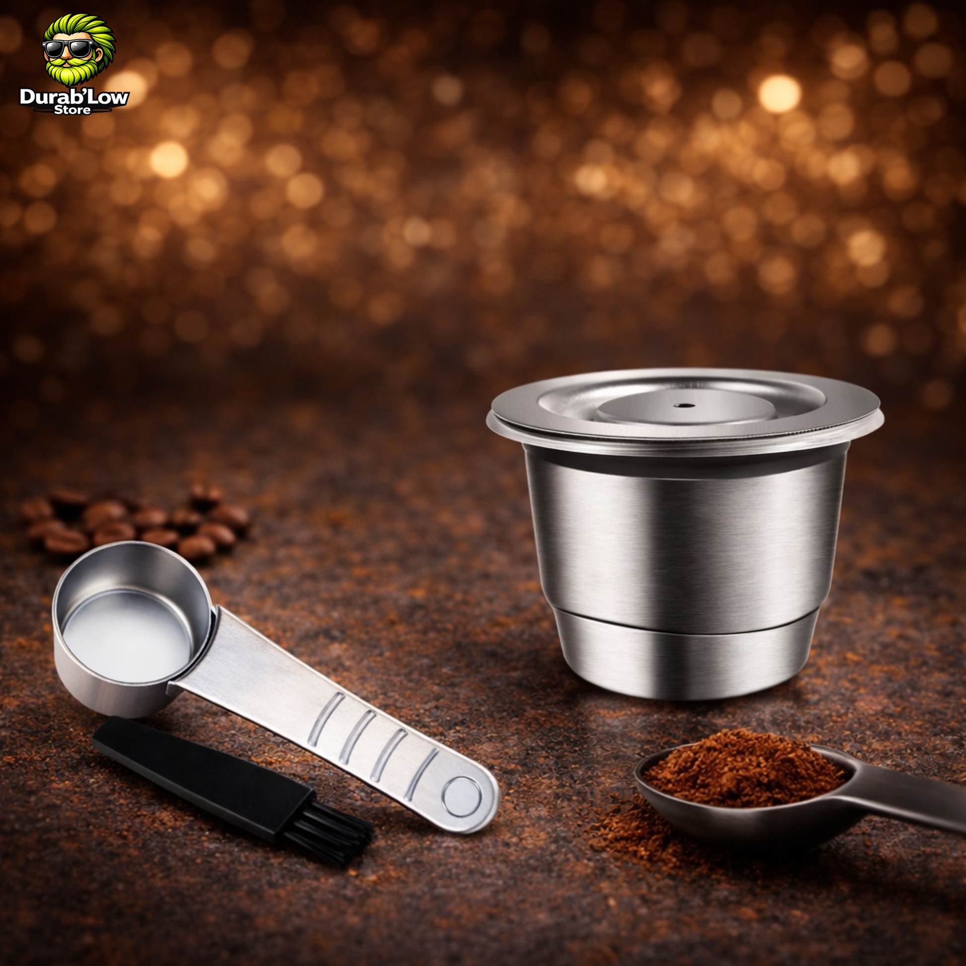 Capsule Nespresso réutilisable inox avec tasseur à café