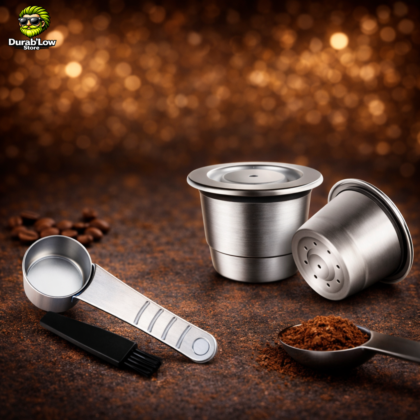 Lot 2 capsules café Nespresso réutilisables en inox