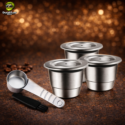 Lot 3 capsules café Nespresso réutilisables en inox