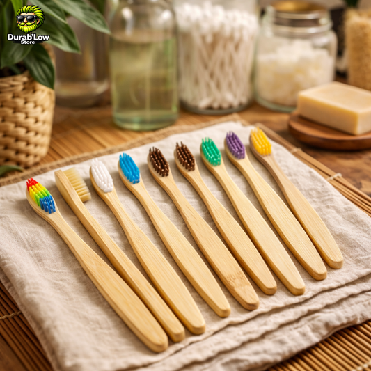 Brosses à dents en bambou biodégradable - lot de 10