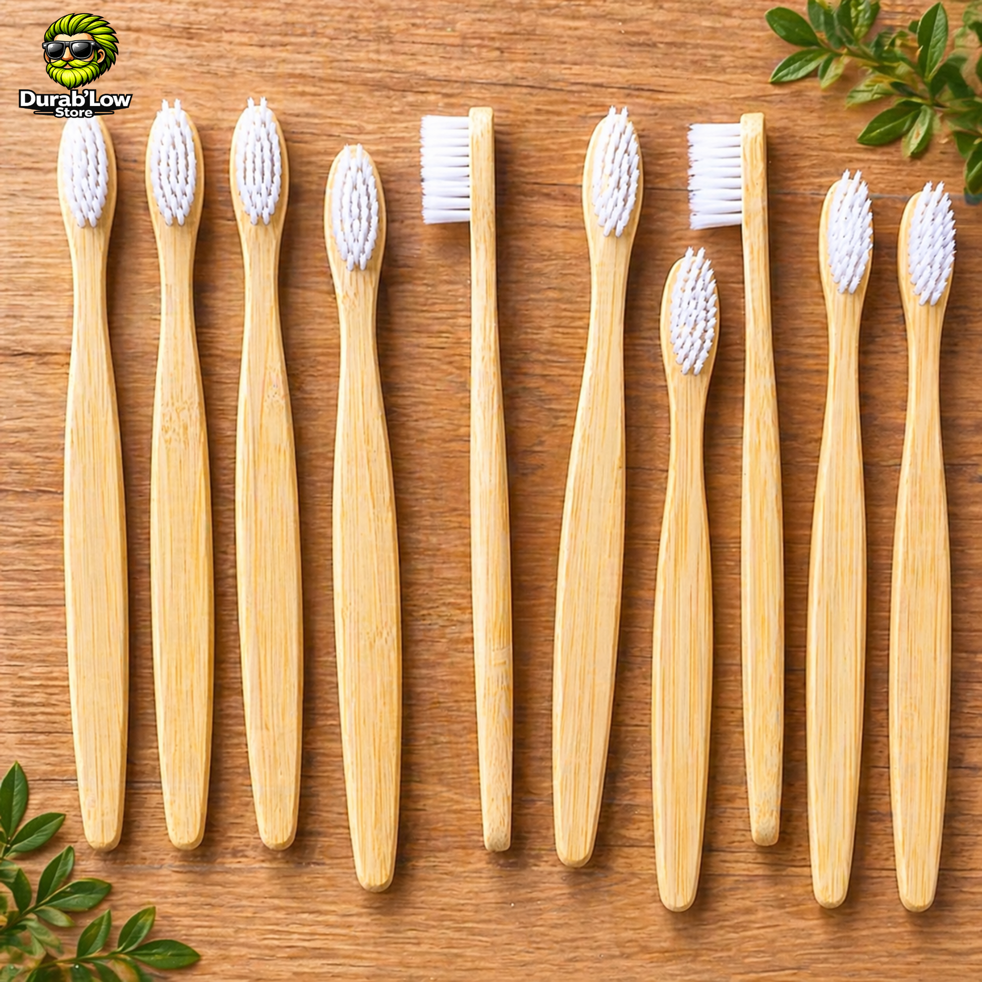 Brosse à dents bambou biodégradable coloris blanc