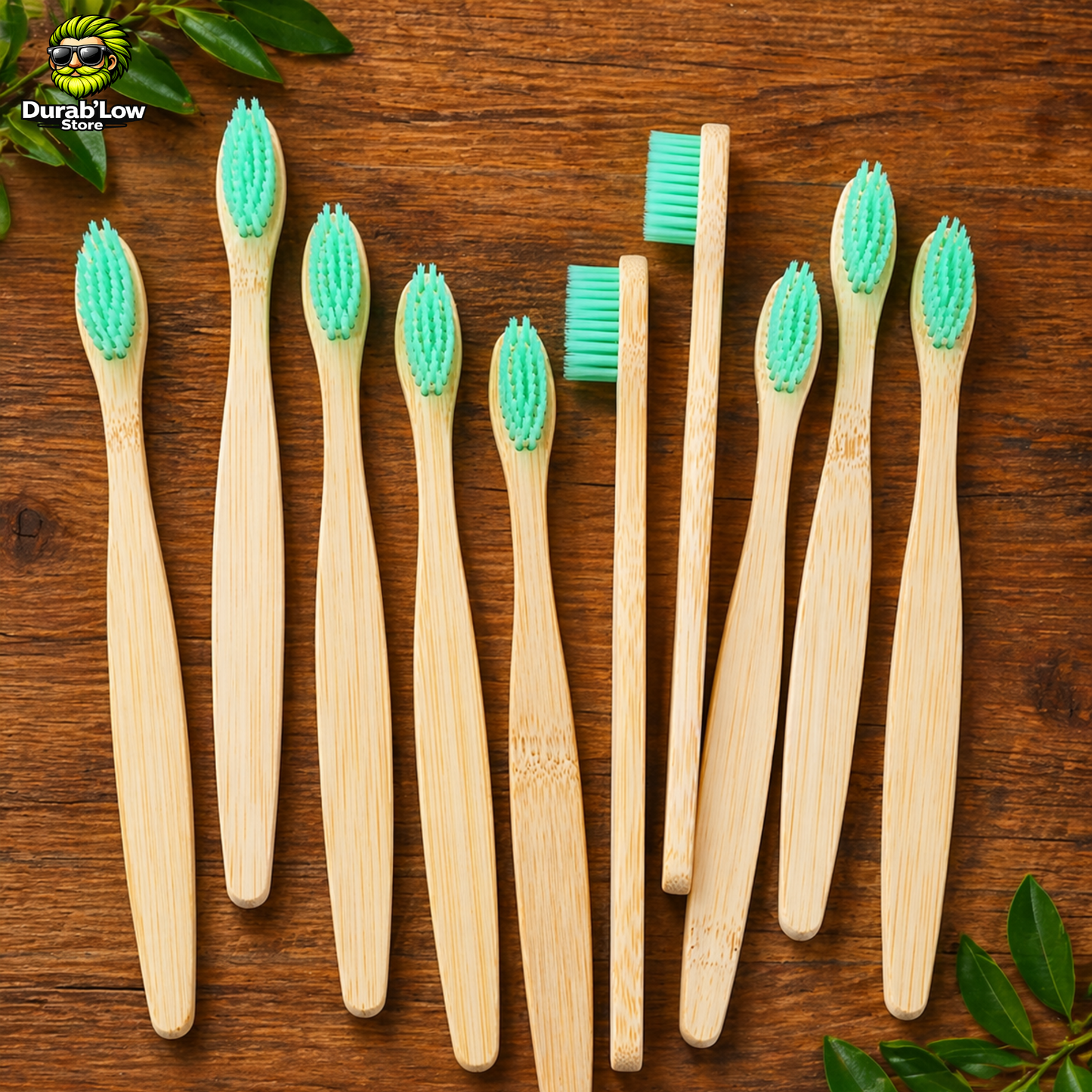 Brosse à dents bambou biodégradable coloris vert menthe