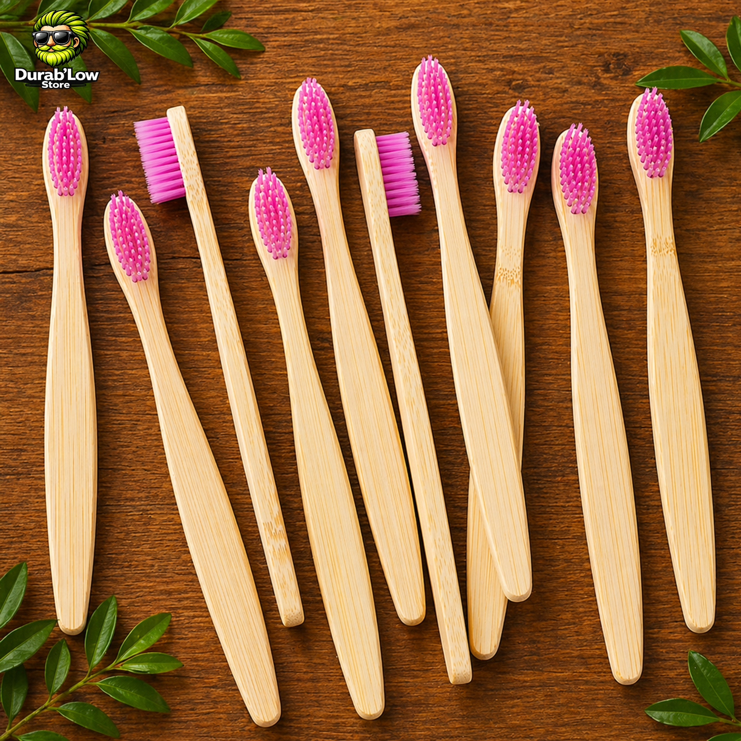 Brosse à dents bambou biodégradable coloris violet