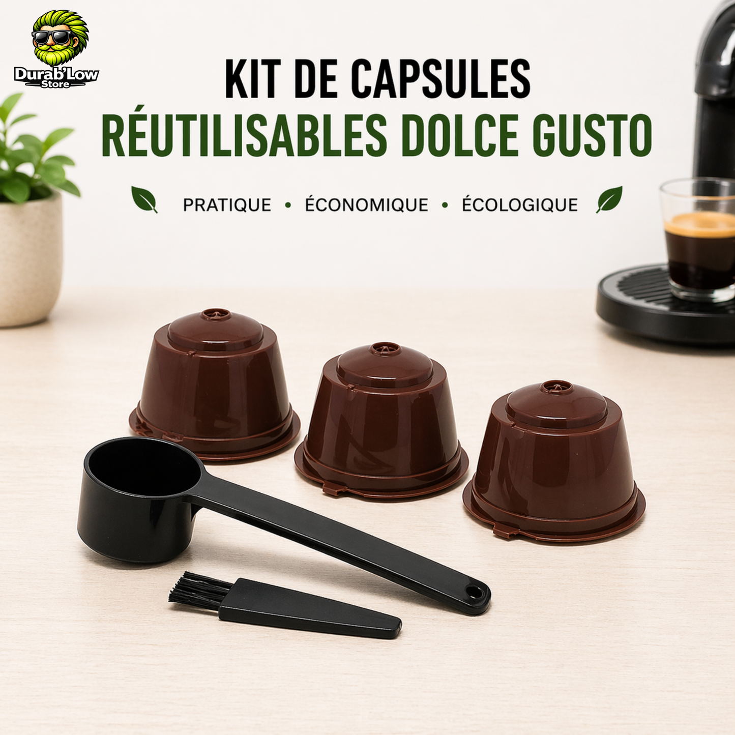 Capsule Café Dolce Gusto Réutilisable coloris Marron