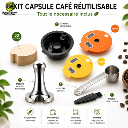 Kit Capsule Café Tassimo 180+220ml avec tasseur et filtres