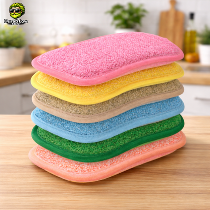 Éponge lavable réutilisable microfibre - lot de 5