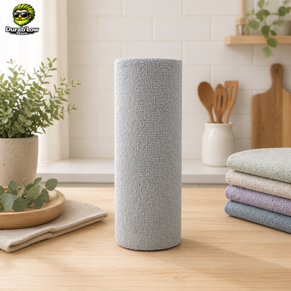 Essuie-tout réutilisable microfibre coloris gris
