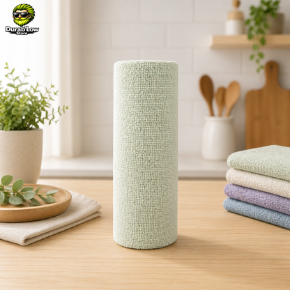 Essuie-tout réutilisable microfibre coloris vert clair
