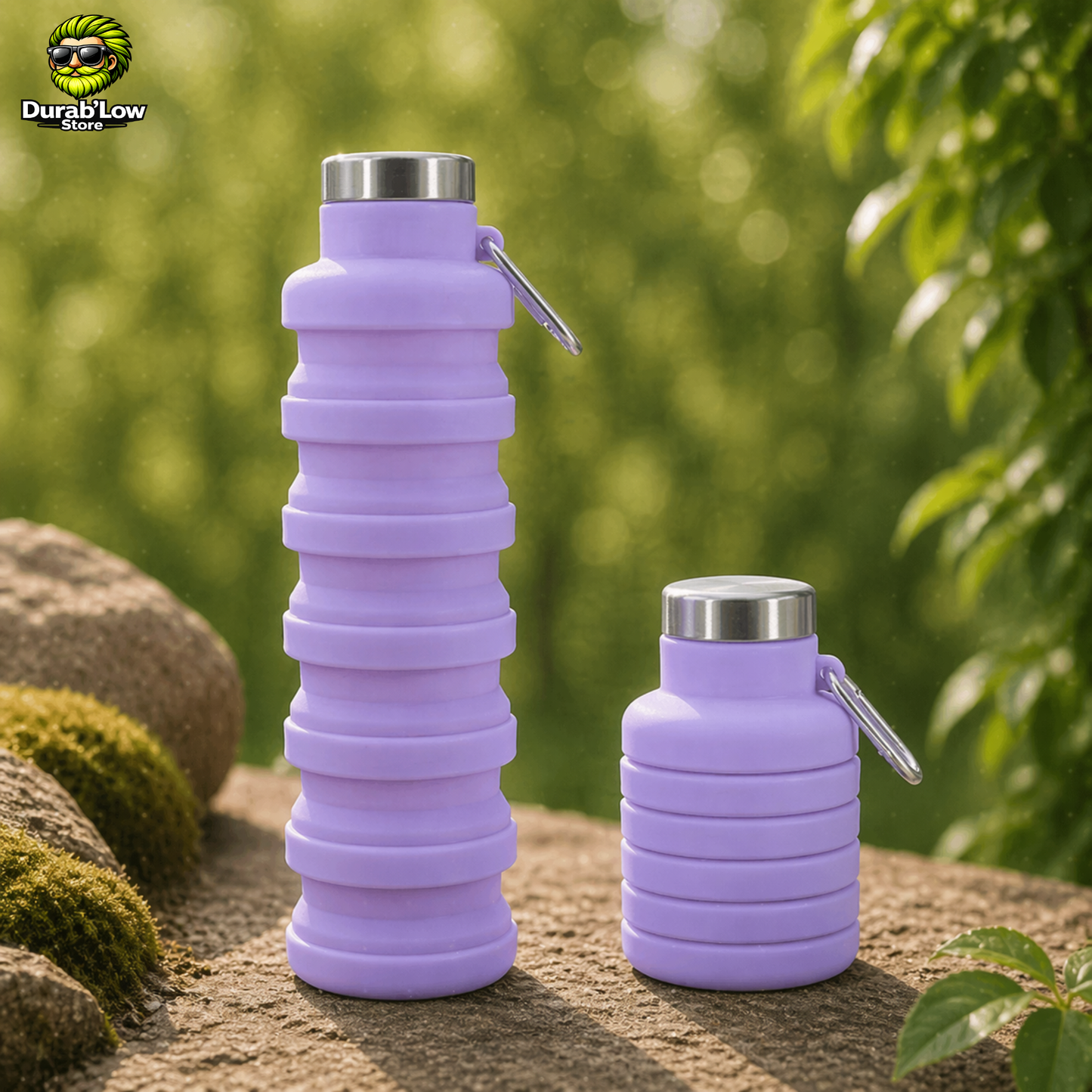 Gourde télescopique réutilisable coloris  Violet