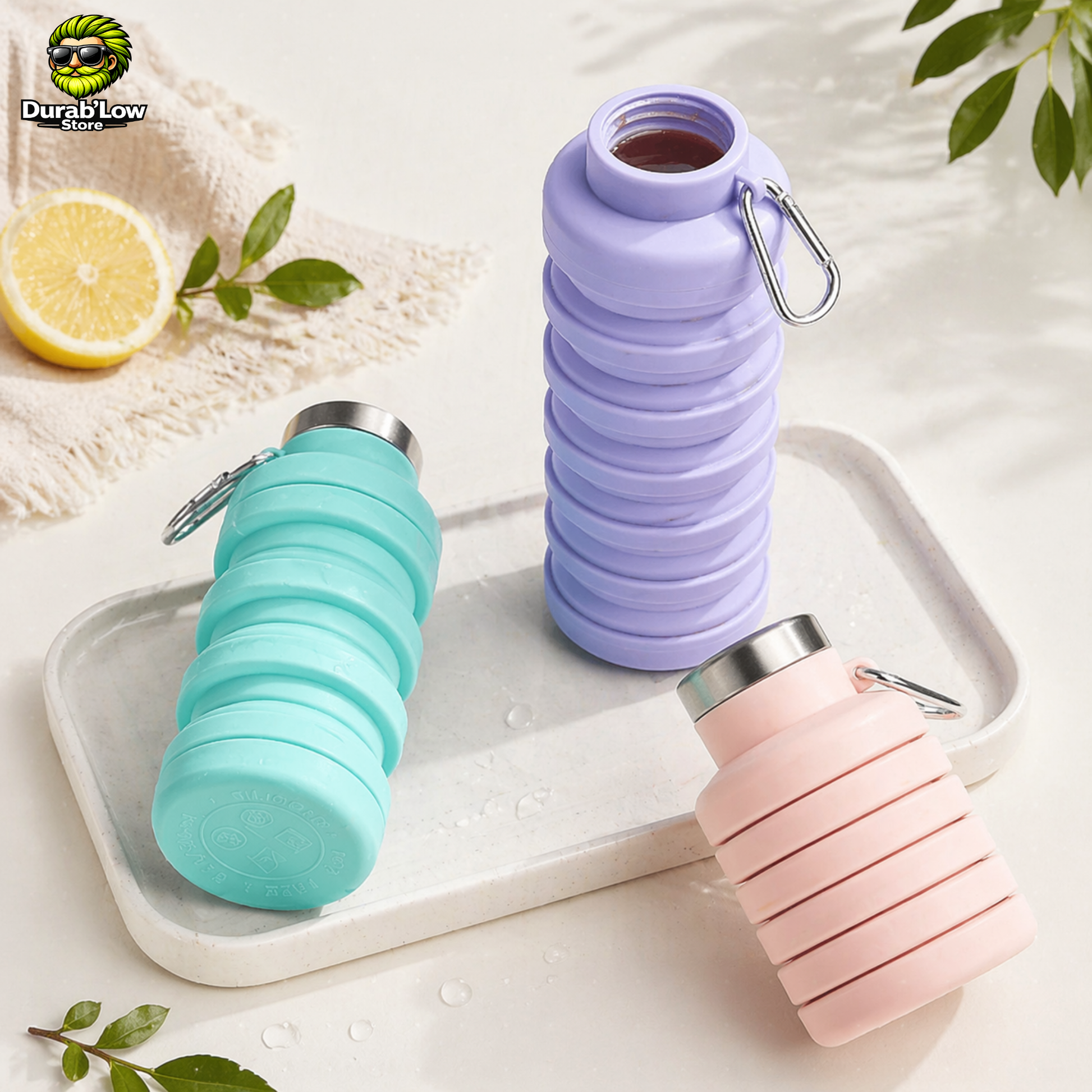 Gourde télescopique réutilisable pliée Durab'Low Store