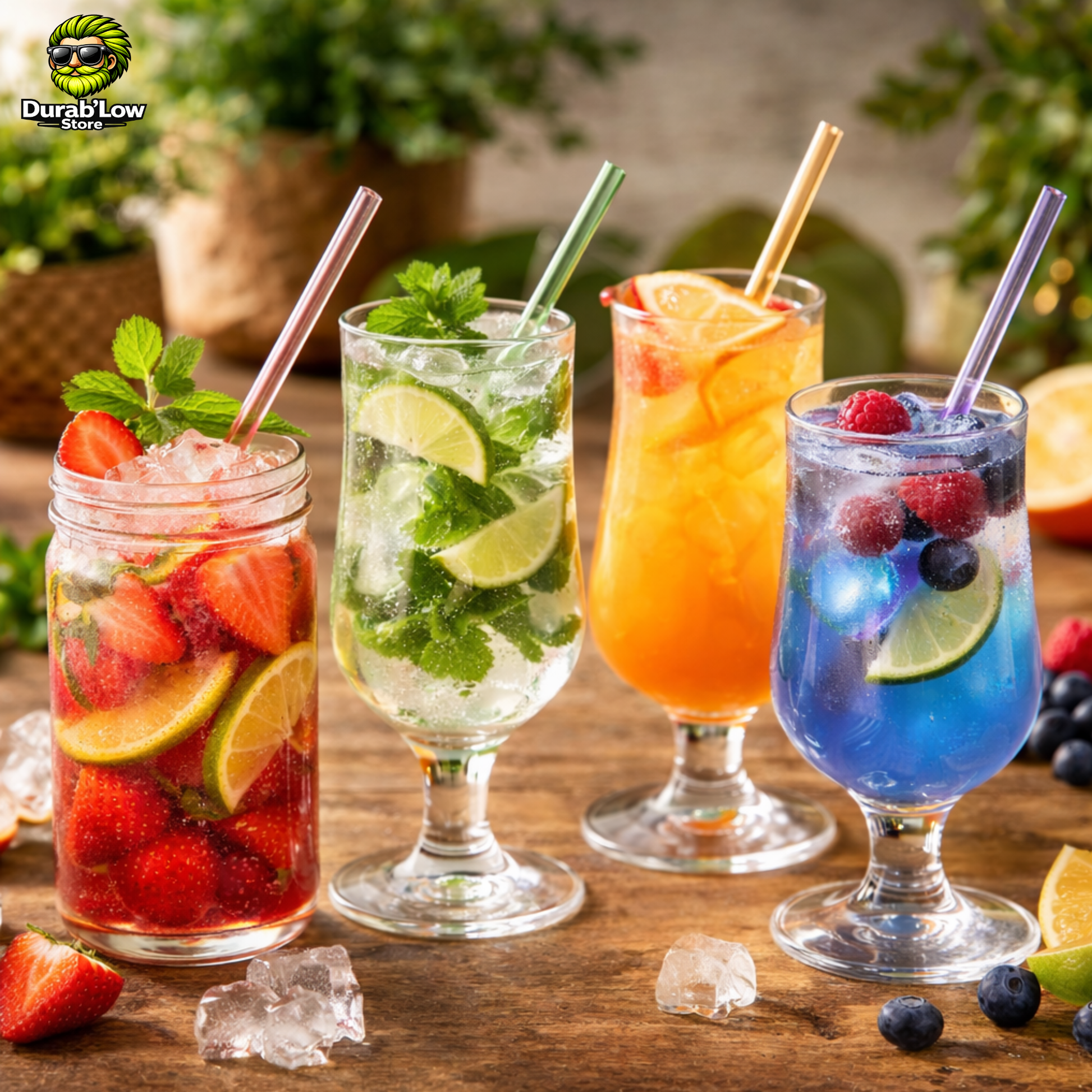 Pailles Verre Réutilisables Cocktails  Durab'Low Store
