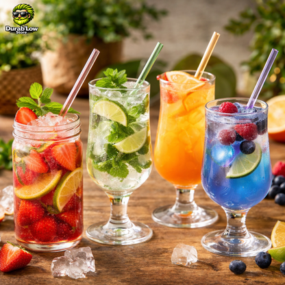 Pailles Verre Réutilisables Cocktails  Durab'Low Store