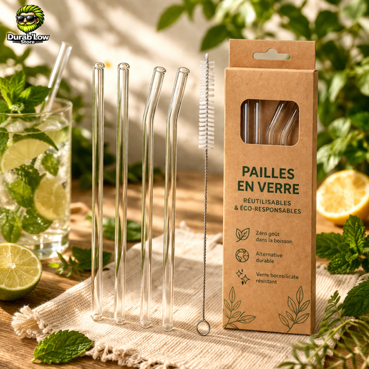 Pailles Verre Réutilisables Durab'Low Store