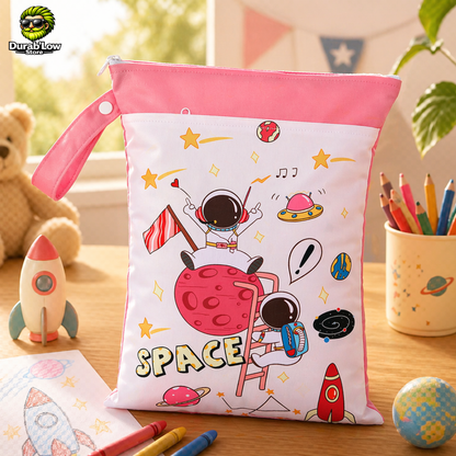 Sac goûter réutilisable enfant motif astronaute