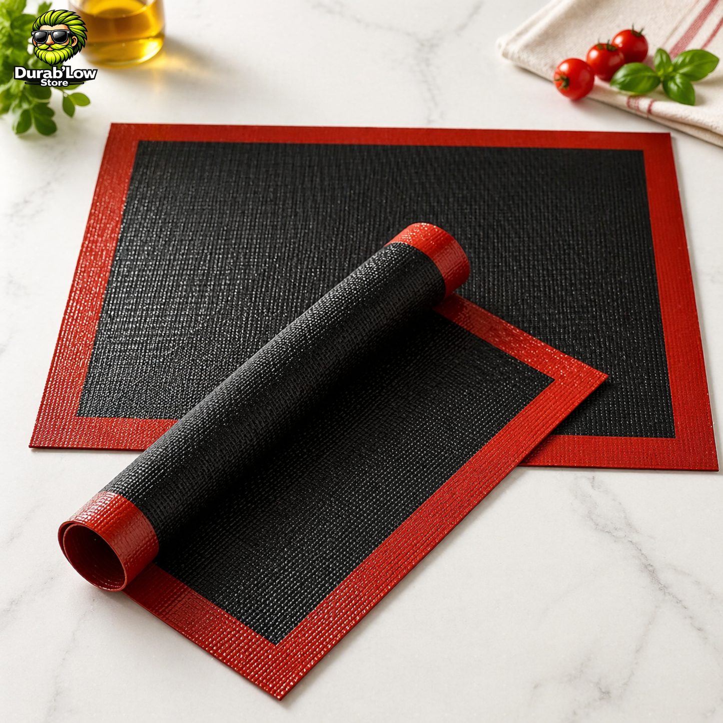 Lot 2 tapis de cuisson réutilisables silicone 30x40cm